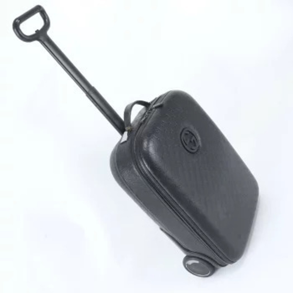 Gucci GG embossed Interlocking GG leather SuitCase Luggage bag black business